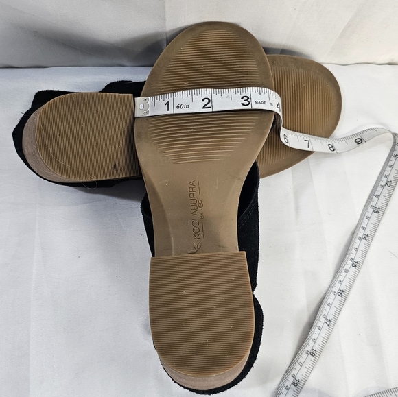 Koolaburra by UGG Kaiah Black Suede Block Heel Sandals Size 8 - Picture 10 of 11